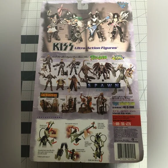 KISS  Ace Frehley Ultra Action Figure 1997 Factory Sealed - Picture 6 of 7